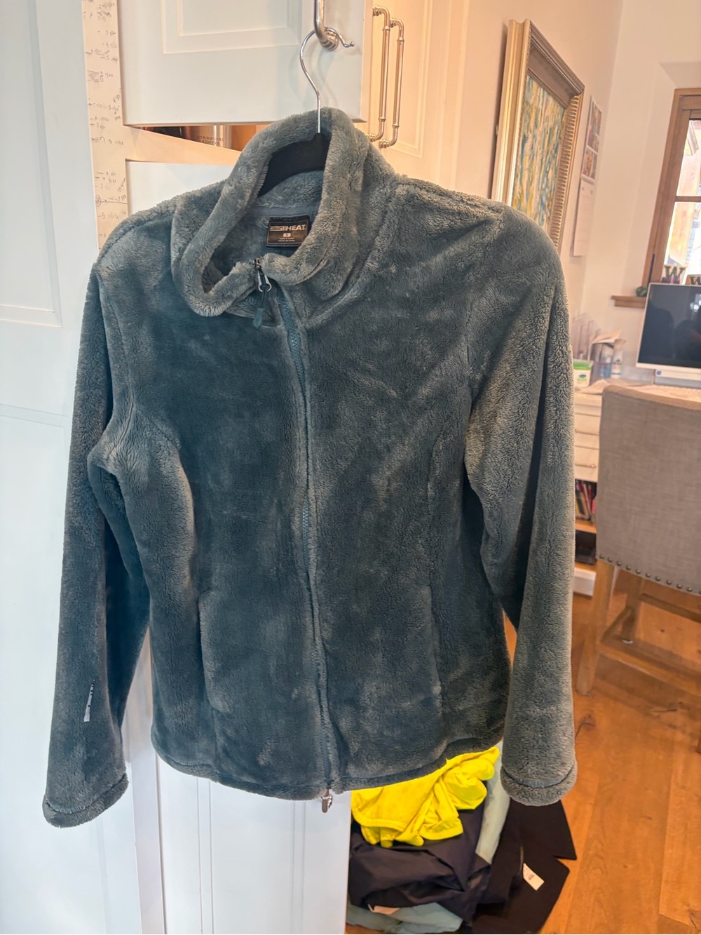 32 Degrees Plush Full-Zip Jacket - Charcoal Gray